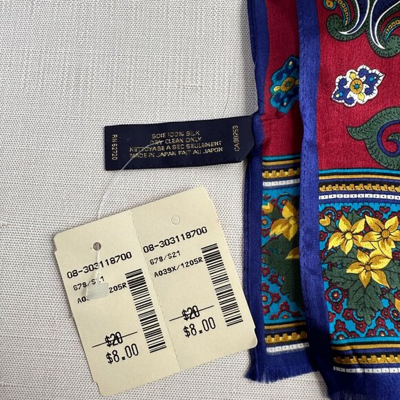 Oscar de la Renta Paisley Scarf NWT - Picture 6 of 10